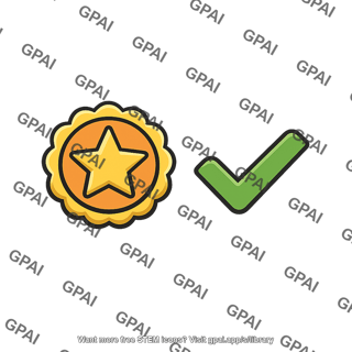 Star badge with checkmark