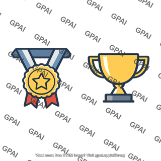Reward trophy or medal icon