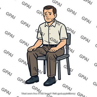 Sad man sitting