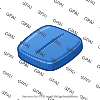 Blue scored tablet