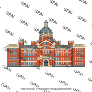 Brick hospital building