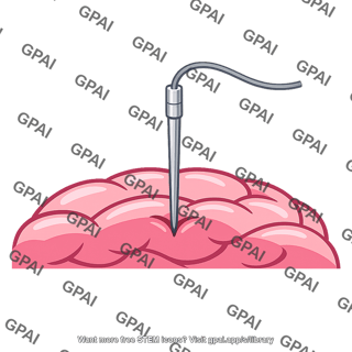 Brain electrode implanted