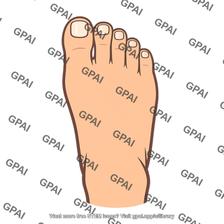 Human foot dorsal view
