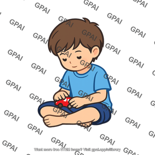 Child playing alone