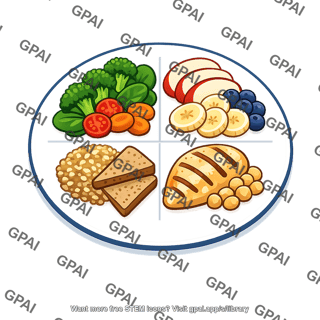 Healthy diet plate