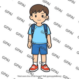 Student child full body