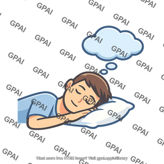 Sleeping person dreaming