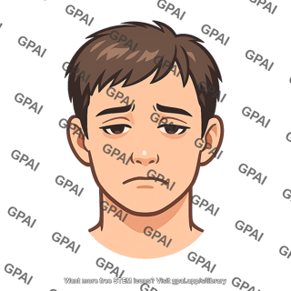 Young adult face depressed