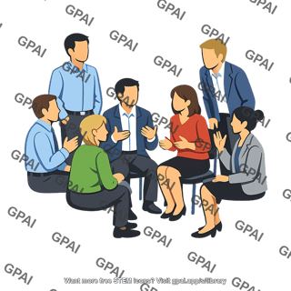 Group of people discussing