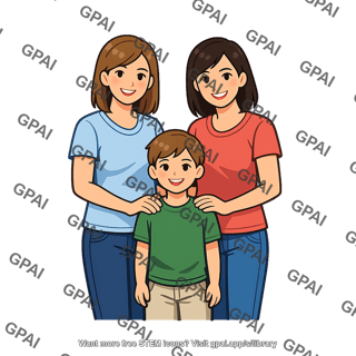 Lesbian couple with child