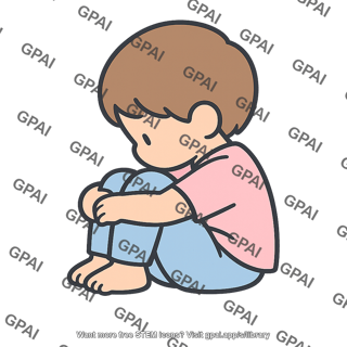 Child curled up