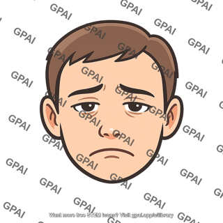 Human face depressed