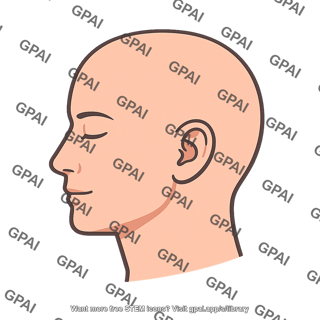 Human head eyes closed