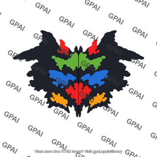 Rorschach inkblot colored
