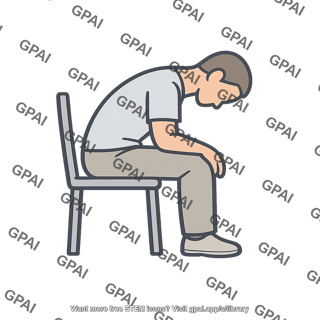 Human body leaning forward