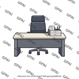 Office desk and chair