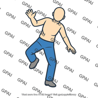 Human figure unpredictable posture