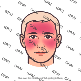 Face flushed