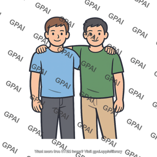 Same sex friend pair
