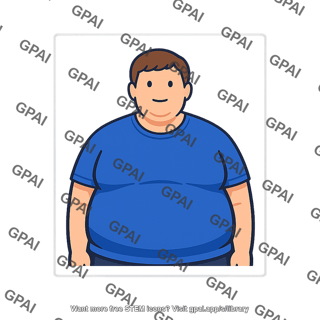 Obese man clipart