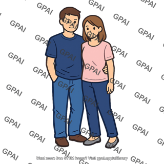 Adult couple heterosexual