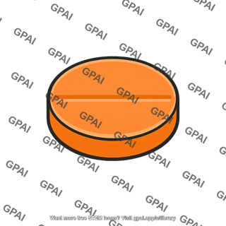 Scored orange tablet