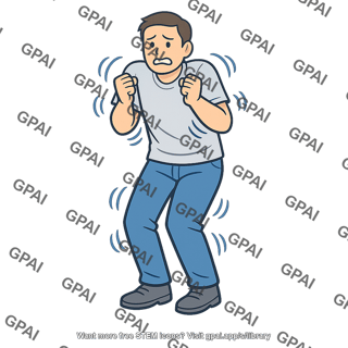 Human body shaking