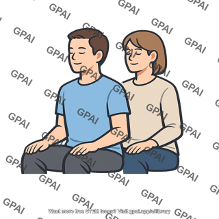 People meditating