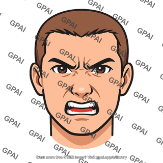 Human face emotional expression