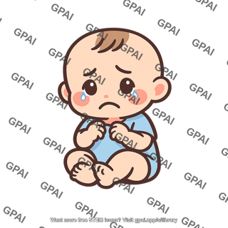 Human baby anxious