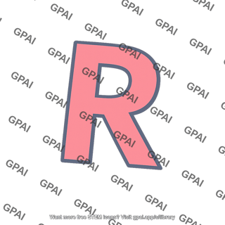 Letter r rotated