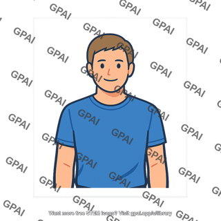 Man in blue tshirt