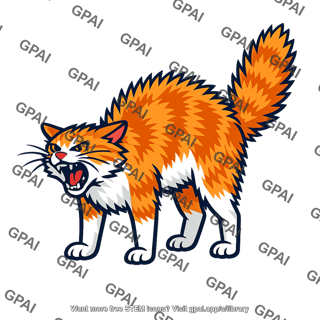 Cat enraged