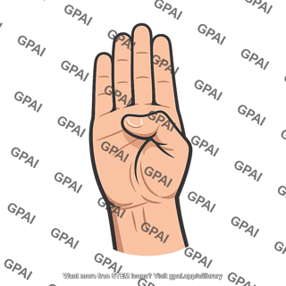 Signing hand