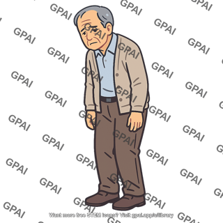 Elderly man sad