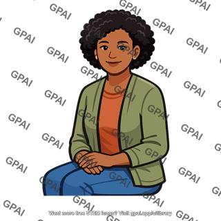 Woman with curly hair