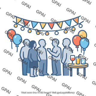 Indoor party scene icon