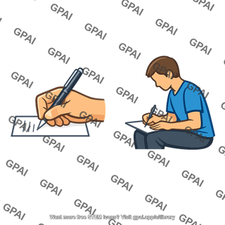 Person writing note