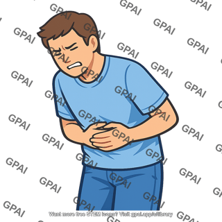 Person with stomachache