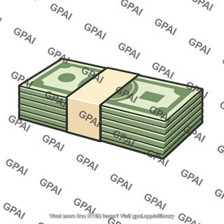 Money earnings stack