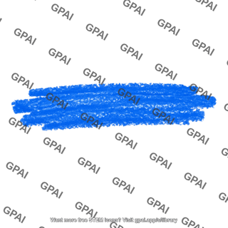 Blue crayon mark
